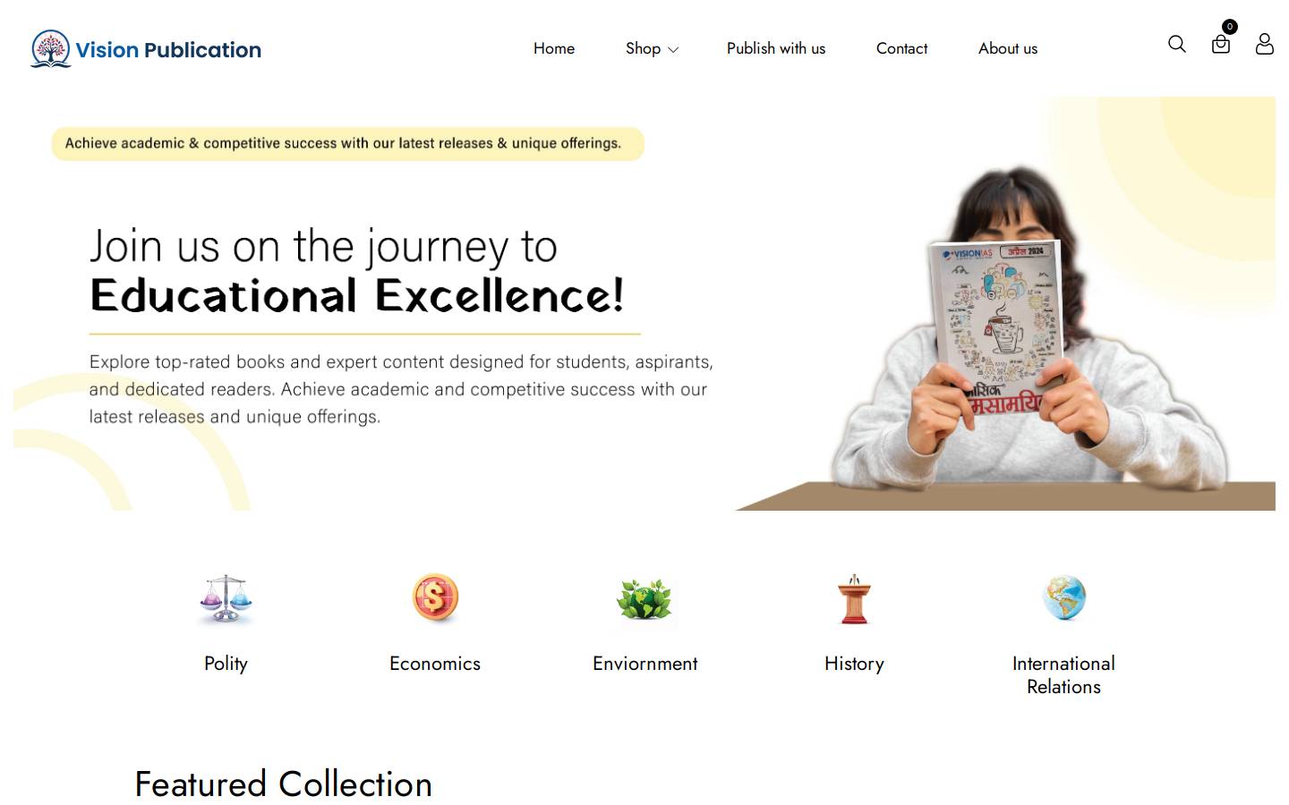 visionpublication.com homepage screenshot