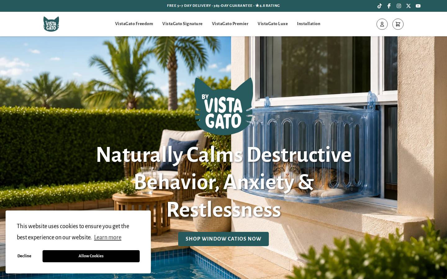 vistagato.com homepage screenshot