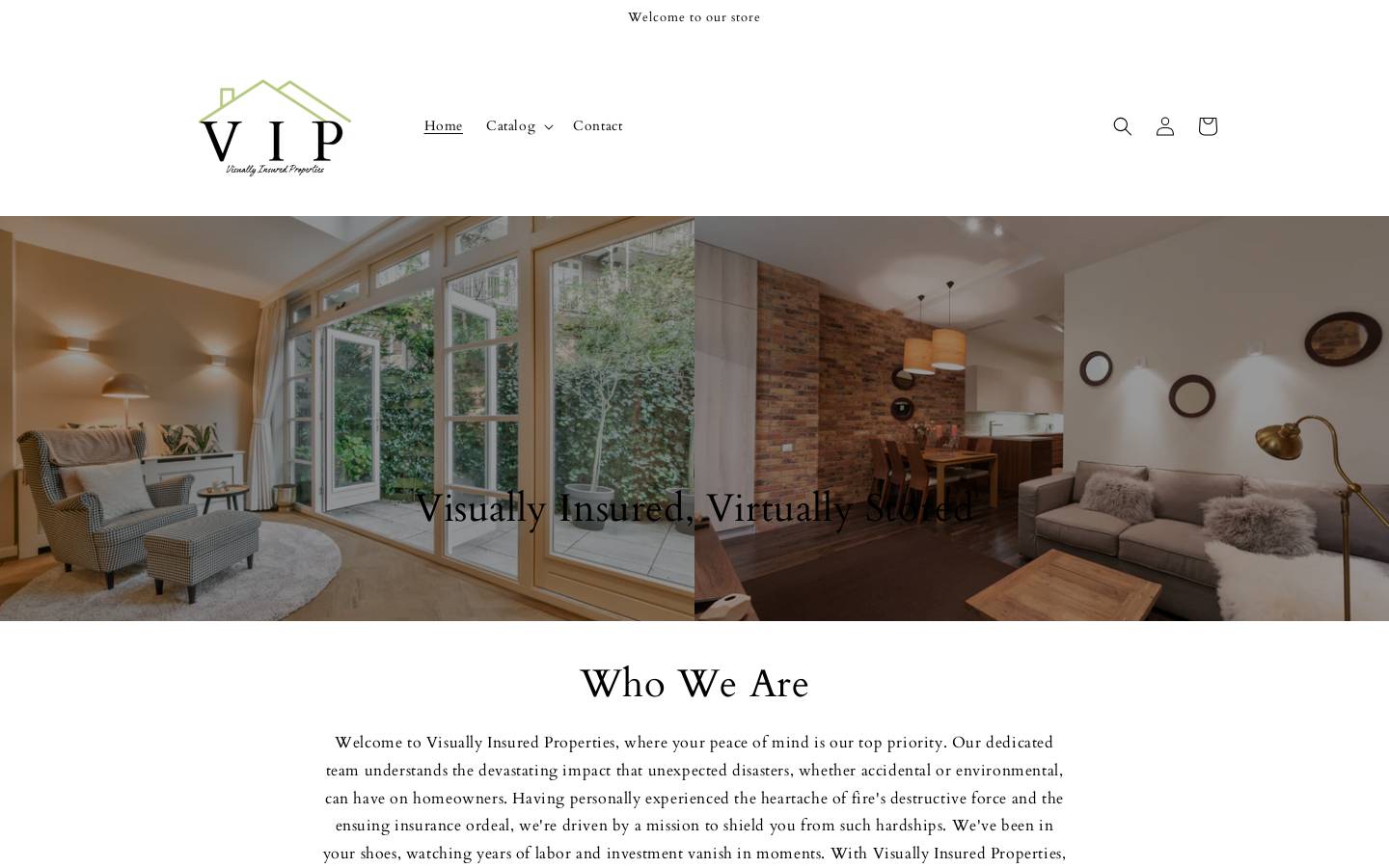 visuallyinsuredproperties.com homepage screenshot