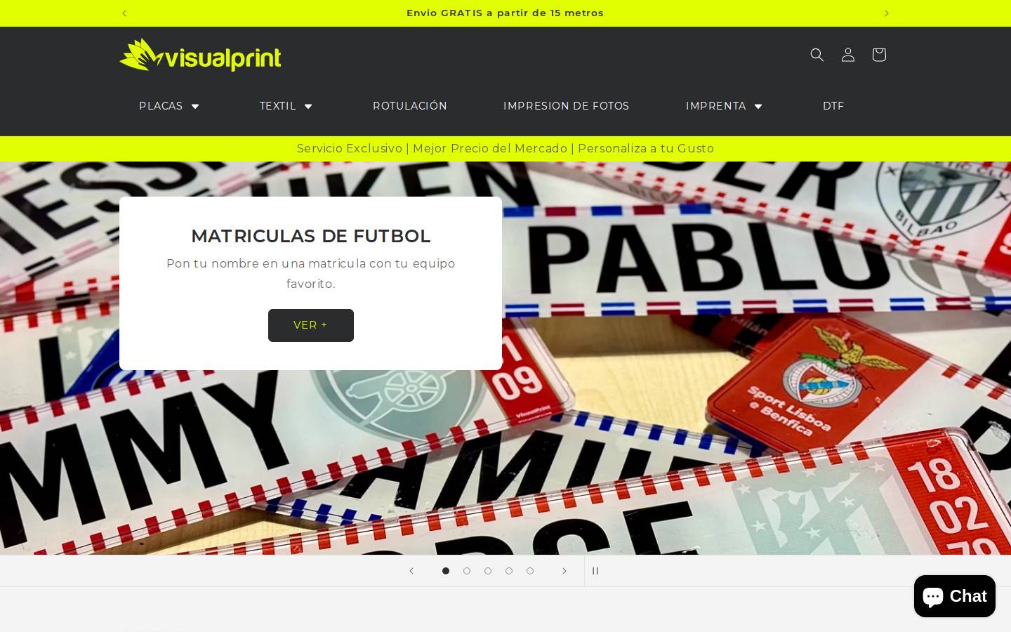 visualprint.es homepage screenshot