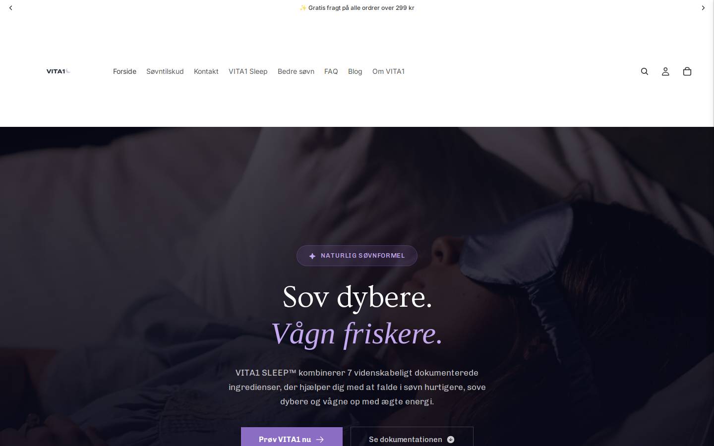 vita1.dk homepage screenshot