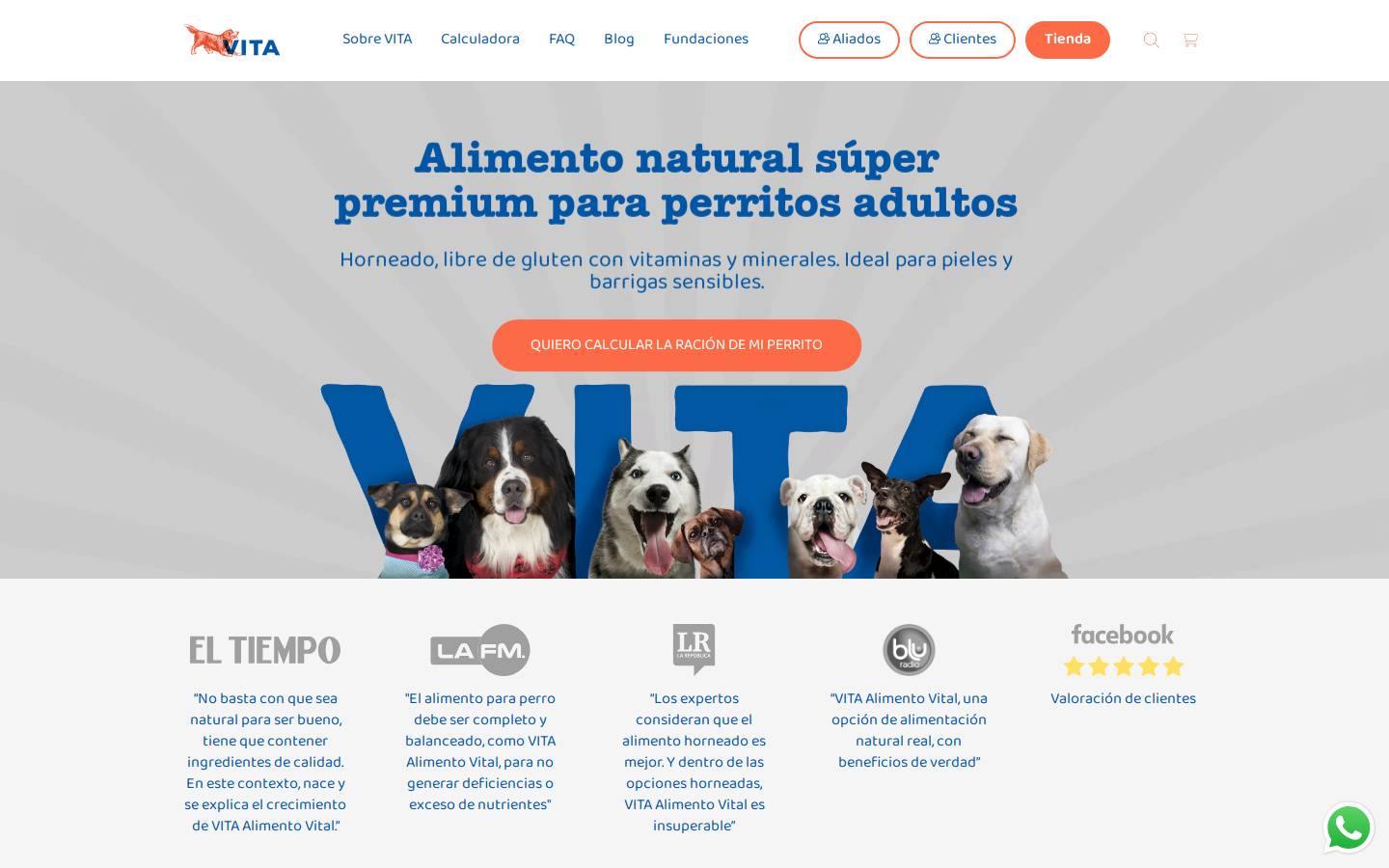 vitaalimentovital.com homepage screenshot