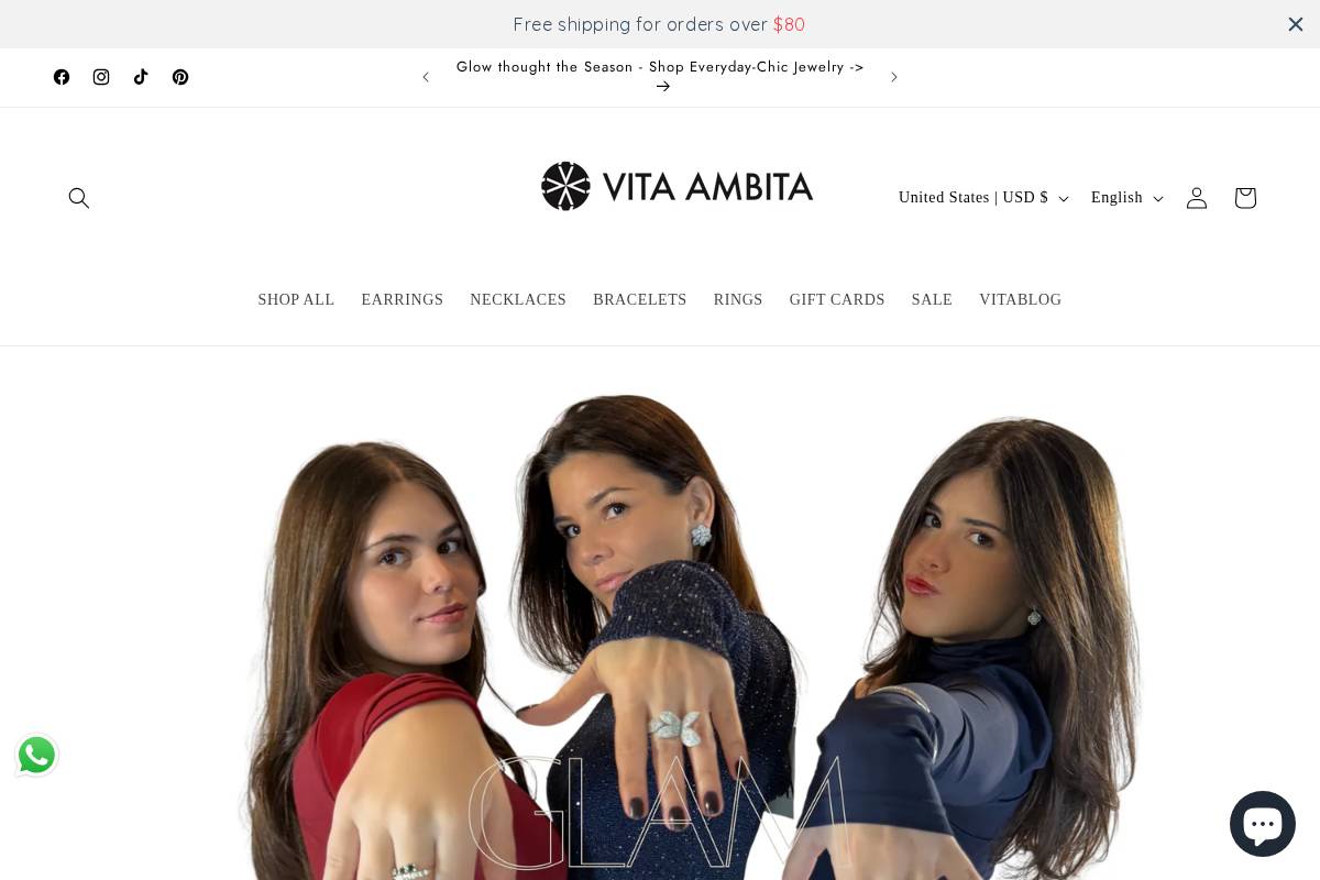 vitaambita.com homepage screenshot