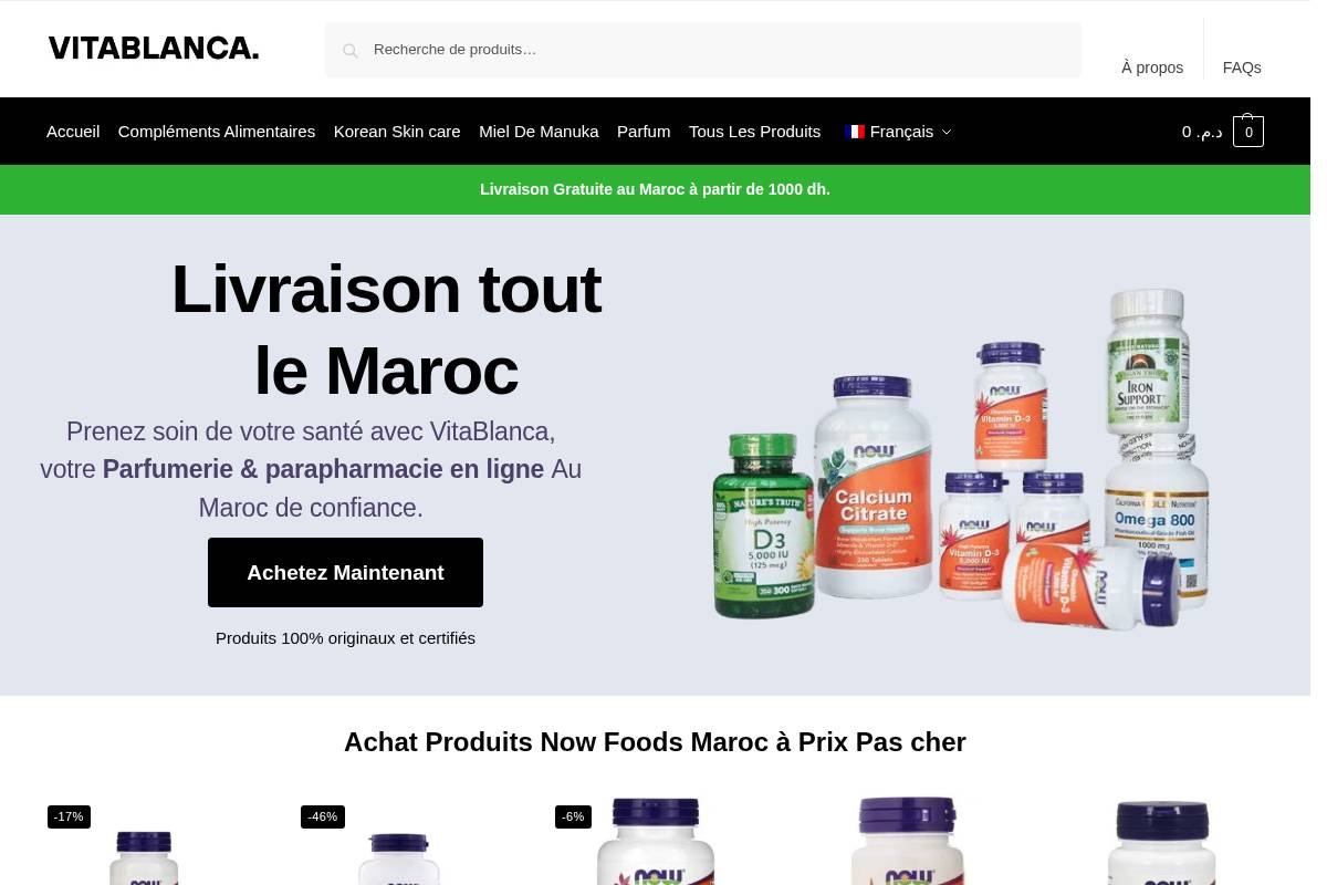 vitablanca.ma homepage screenshot