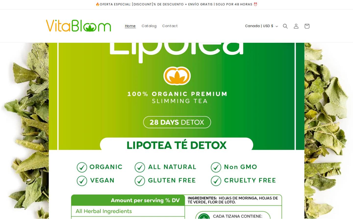 vitabloom.co homepage screenshot