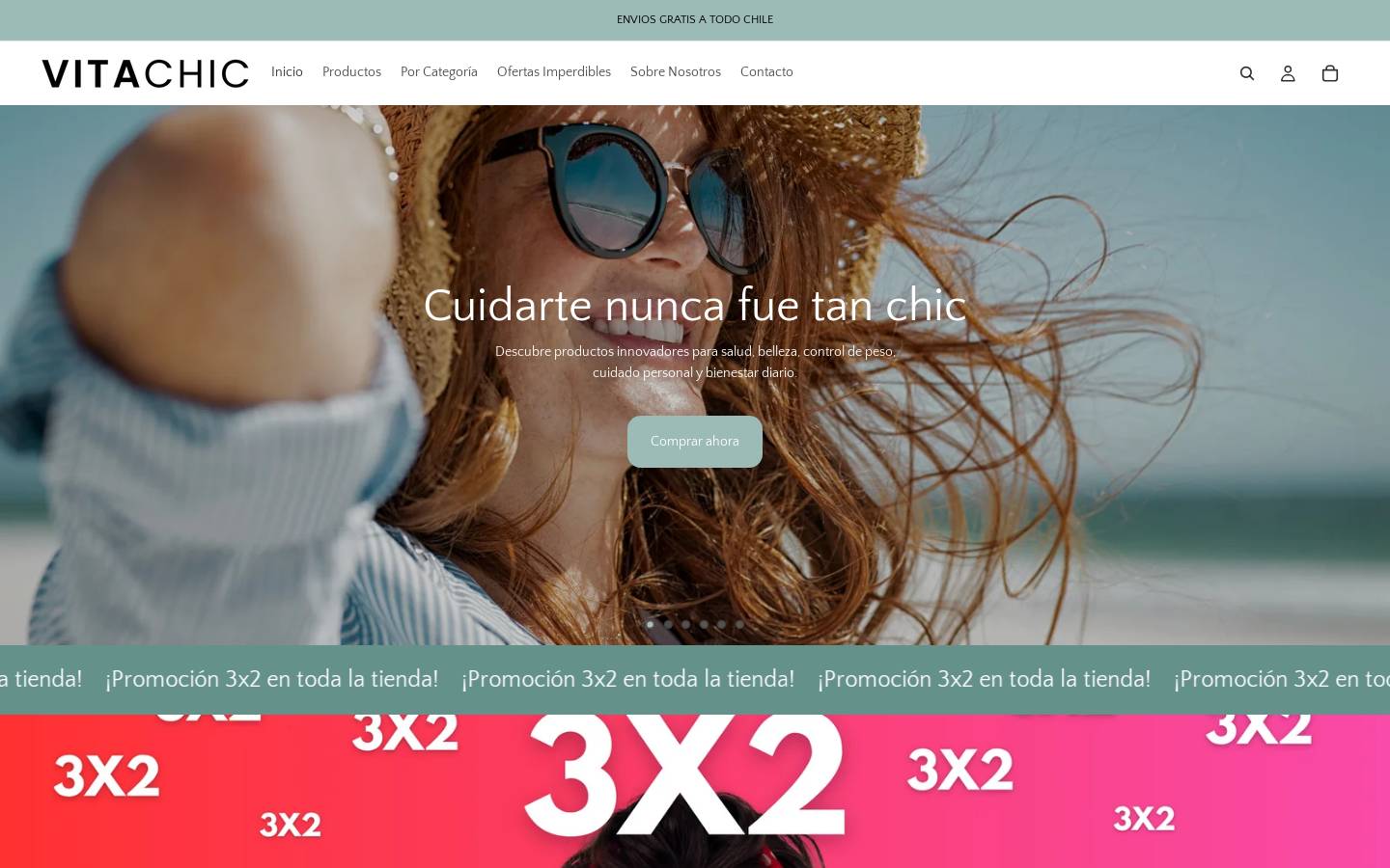 vitachic.cl homepage screenshot