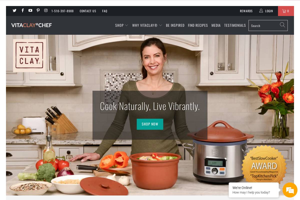 vitaclaychef.com homepage screenshot