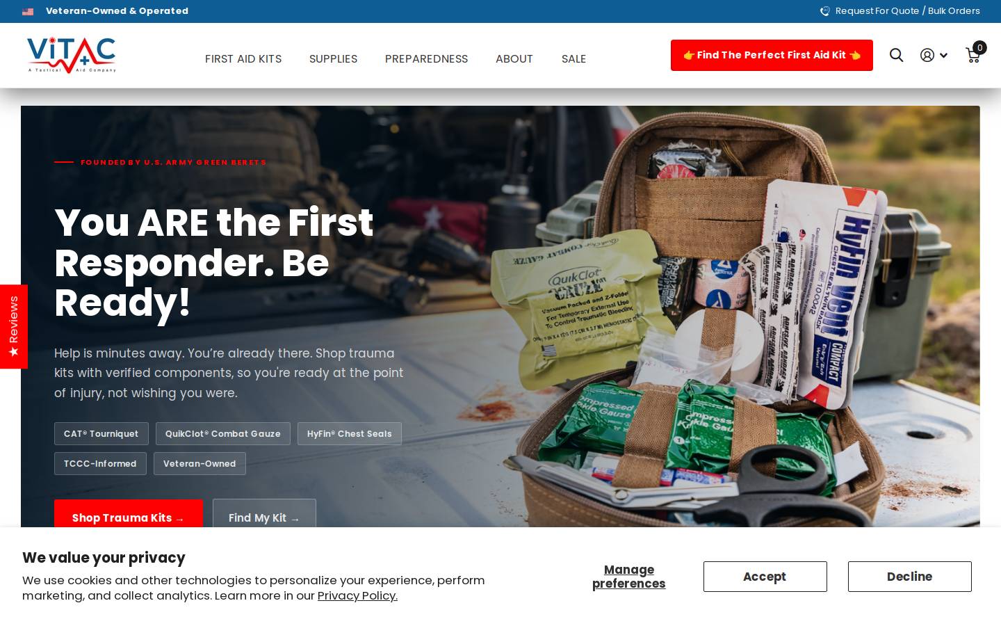 ViTAC Solutions homepage screenshot
