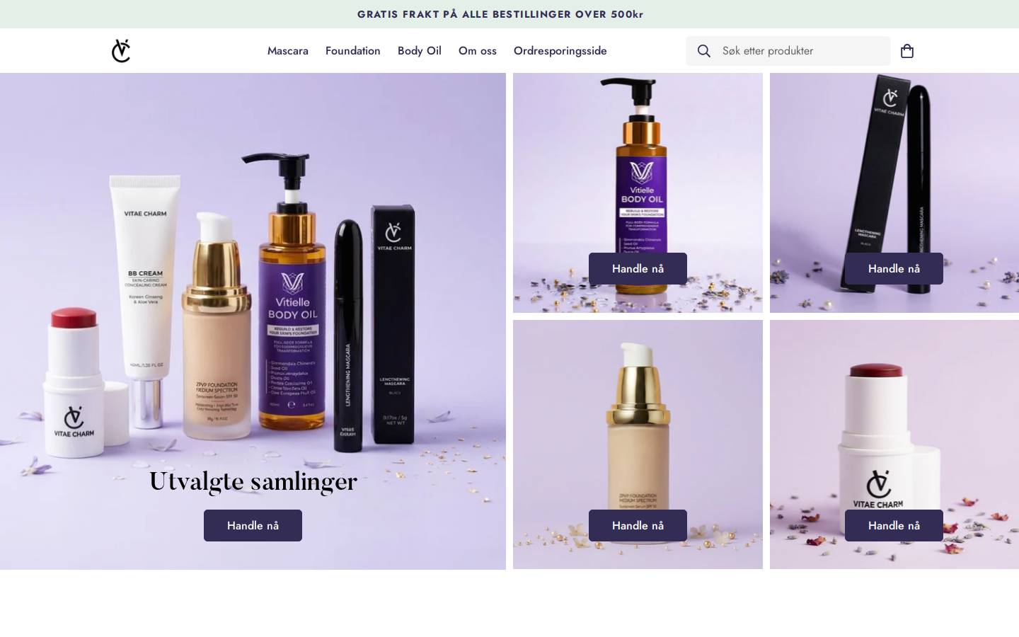 Vitae Charm homepage screenshot
