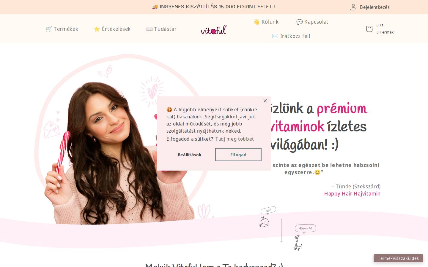 vitaful.hu homepage screenshot
