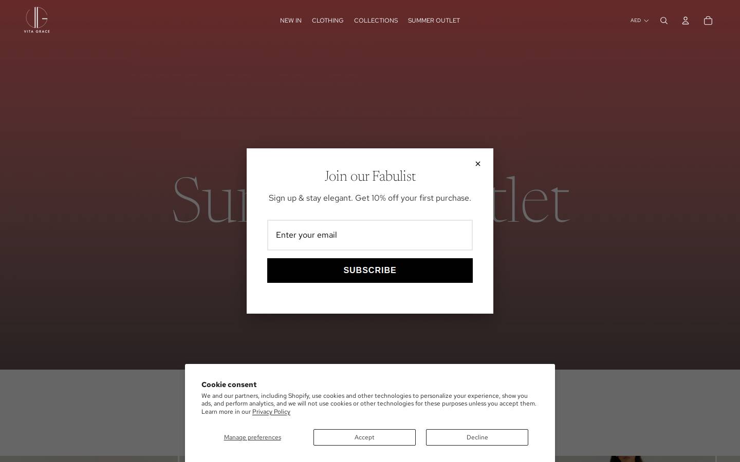 V I T A   G R A C E homepage screenshot