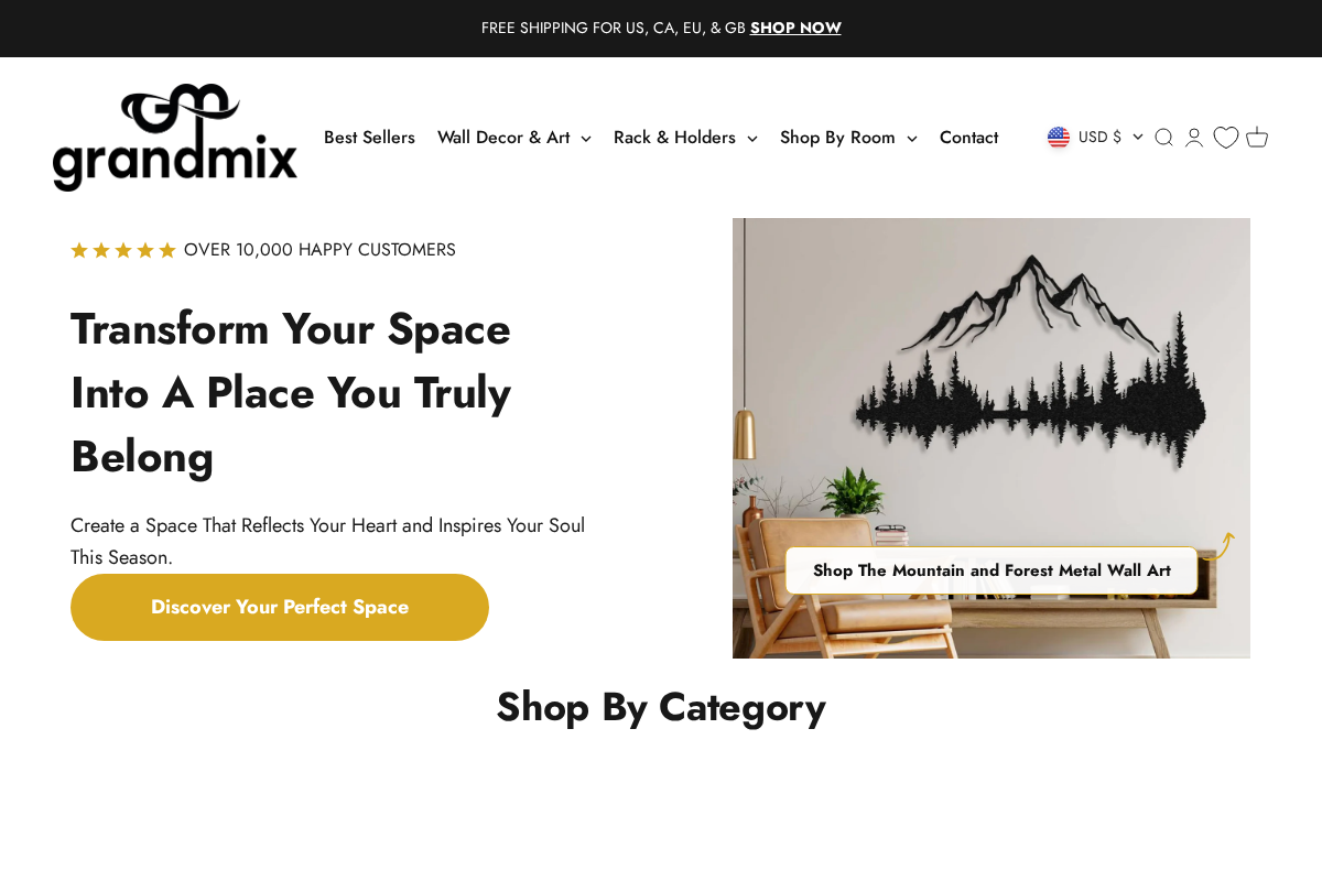 Grandmix homepage screenshot