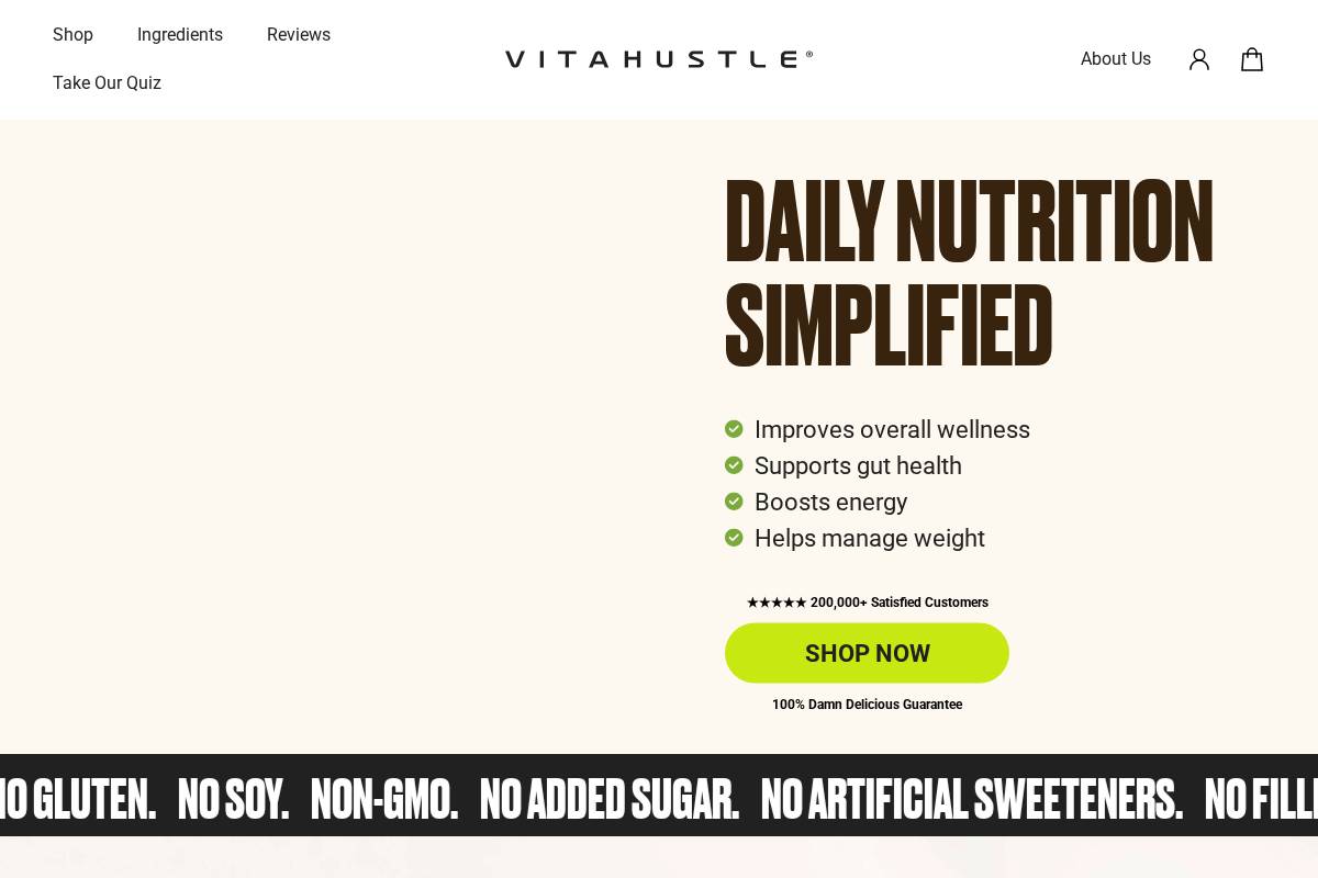 vitahustle.com homepage screenshot