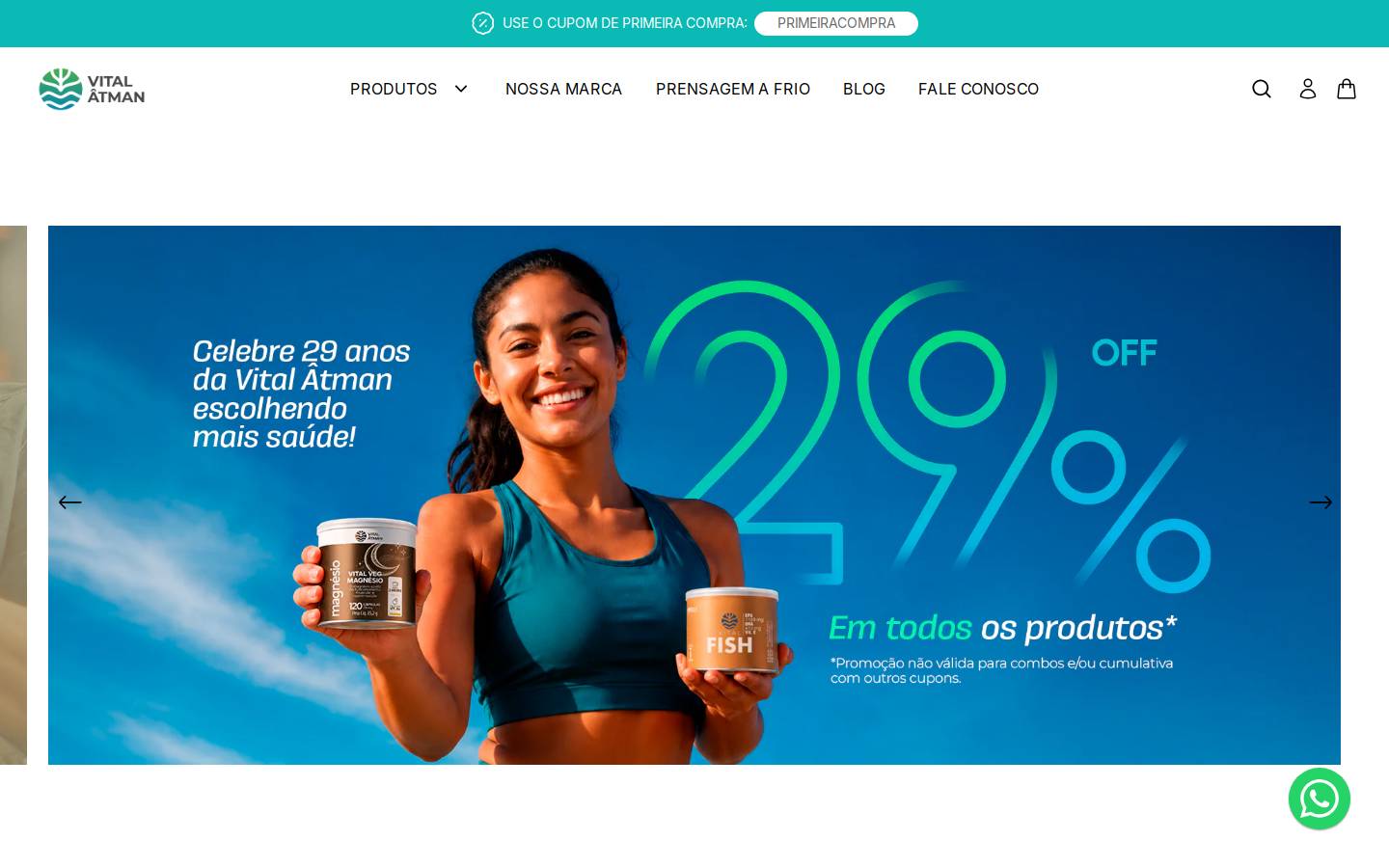 vitalatman.com.br homepage screenshot