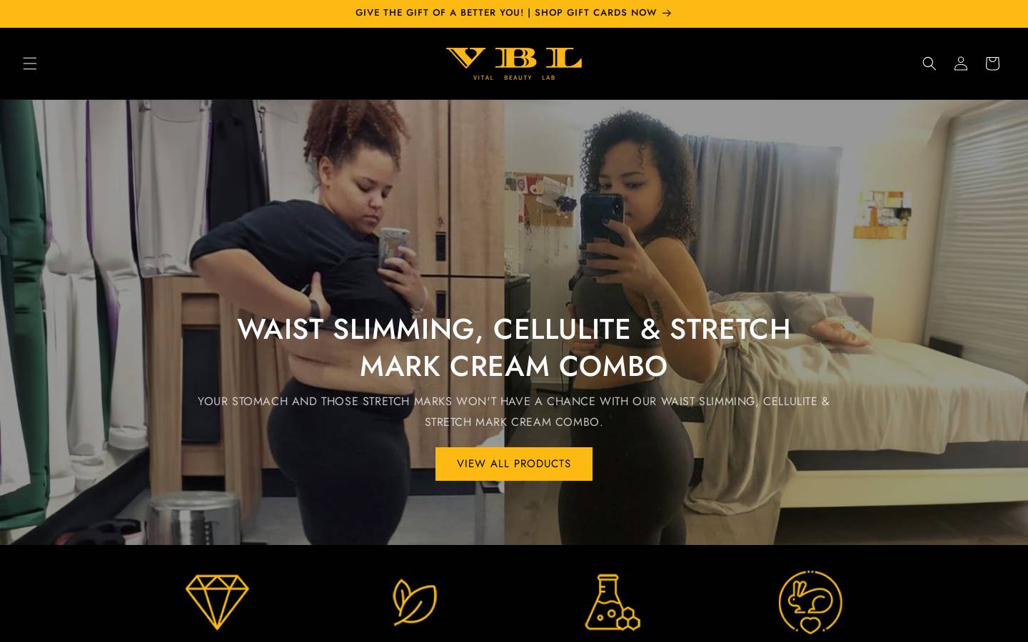 vitalbeautylab.com homepage screenshot