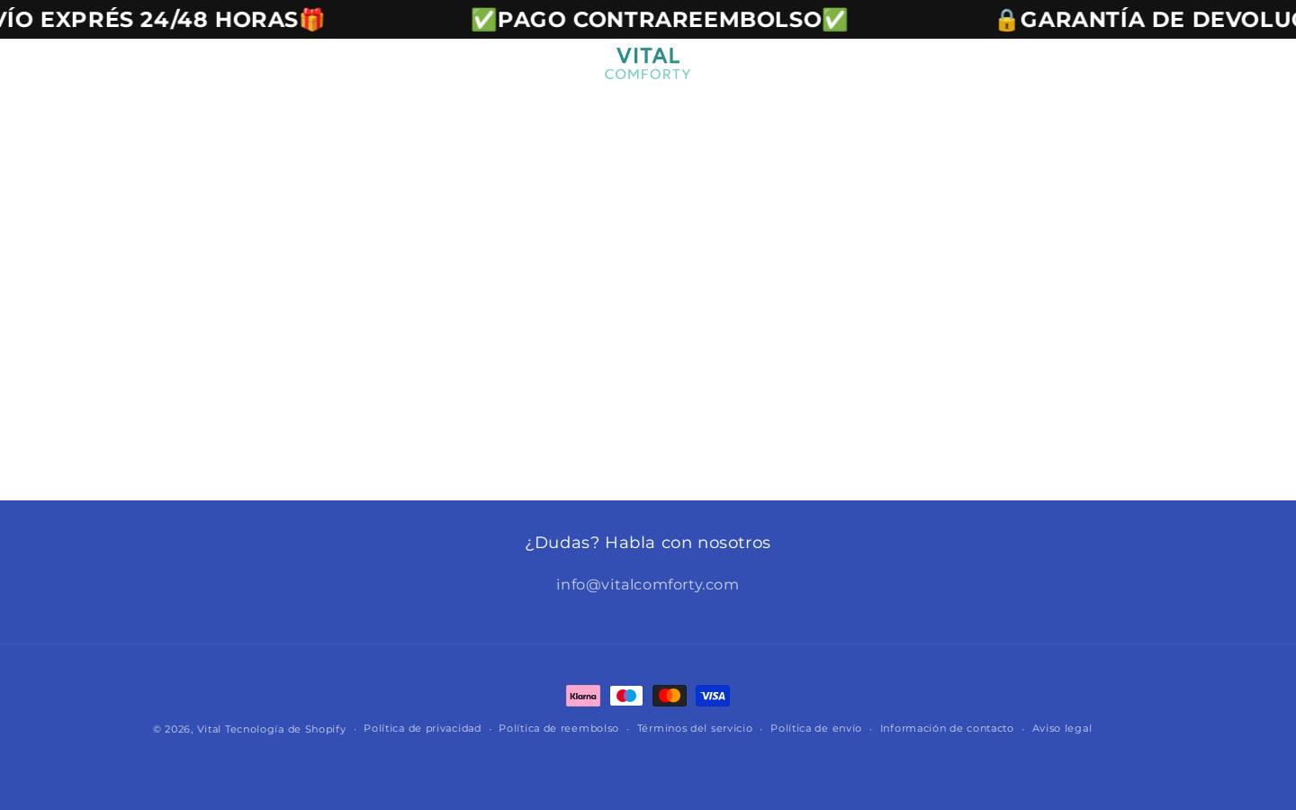 vitalcomforty.com homepage screenshot