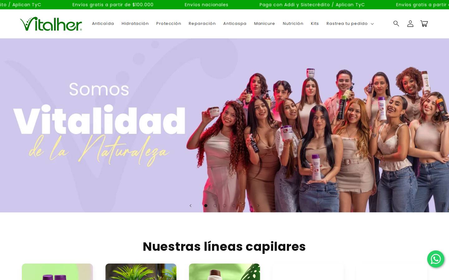 vitalher.co homepage screenshot