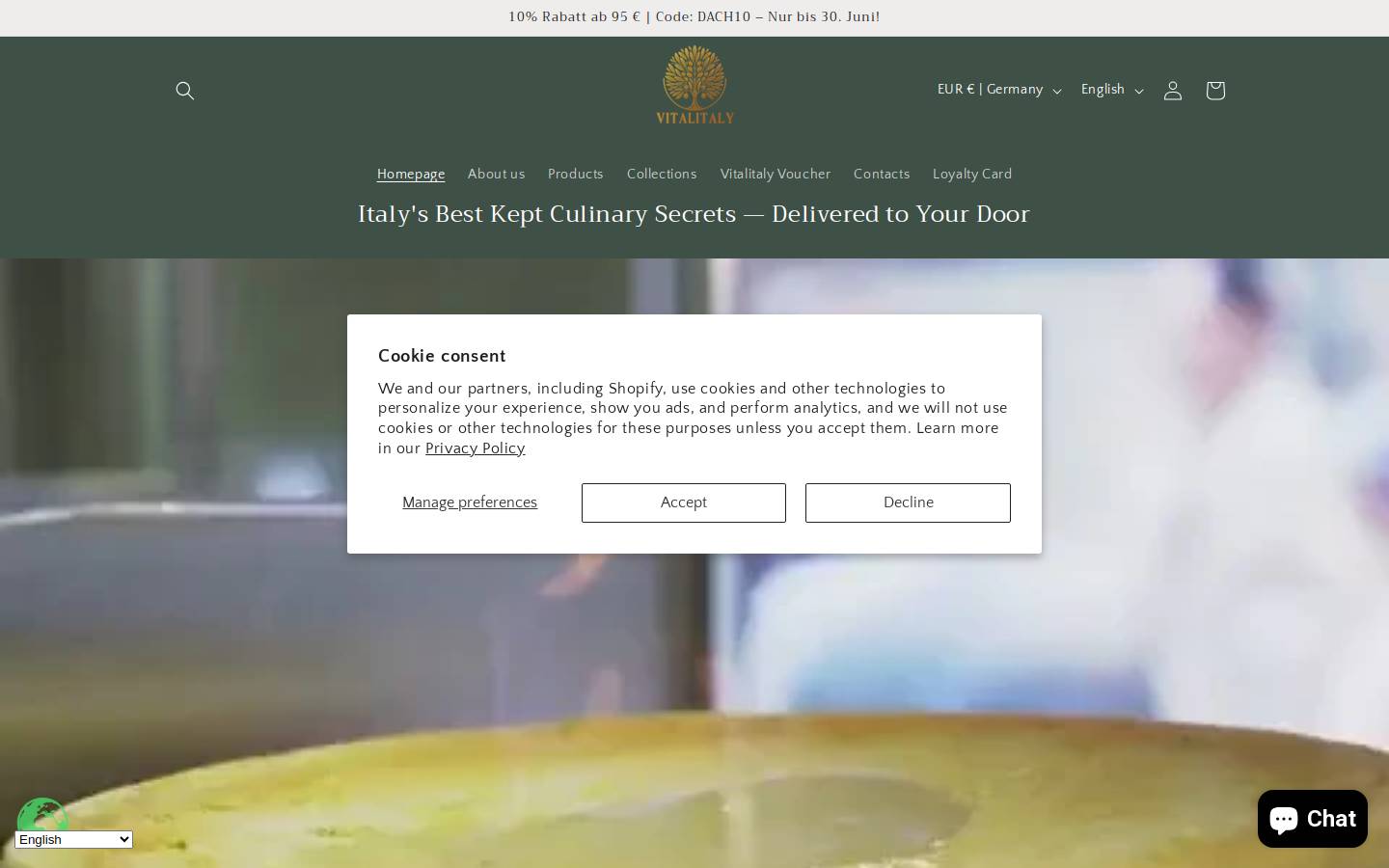 Vitalitaly homepage screenshot