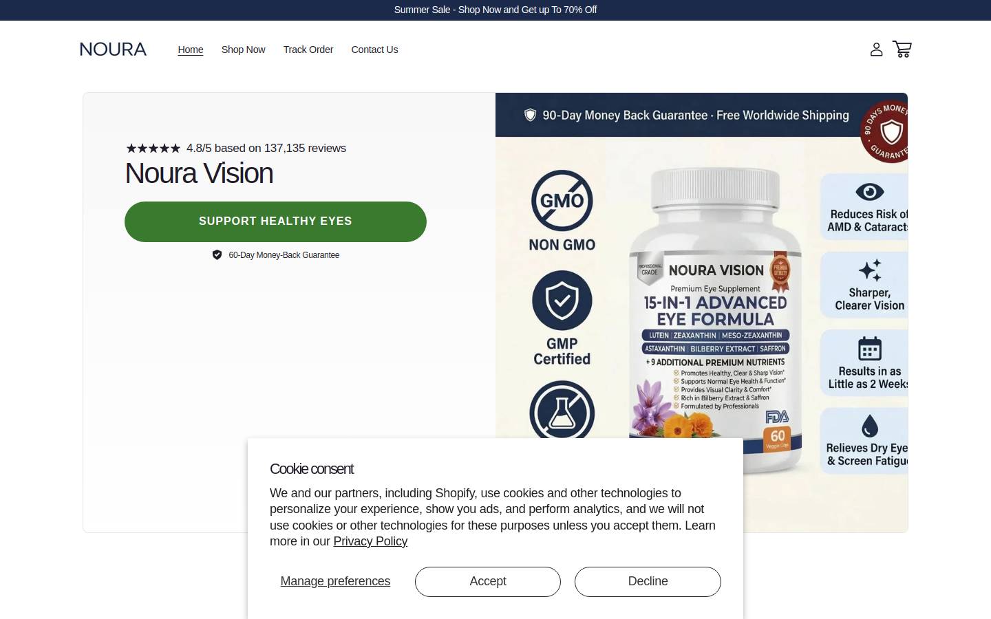 vitalwear.co homepage screenshot