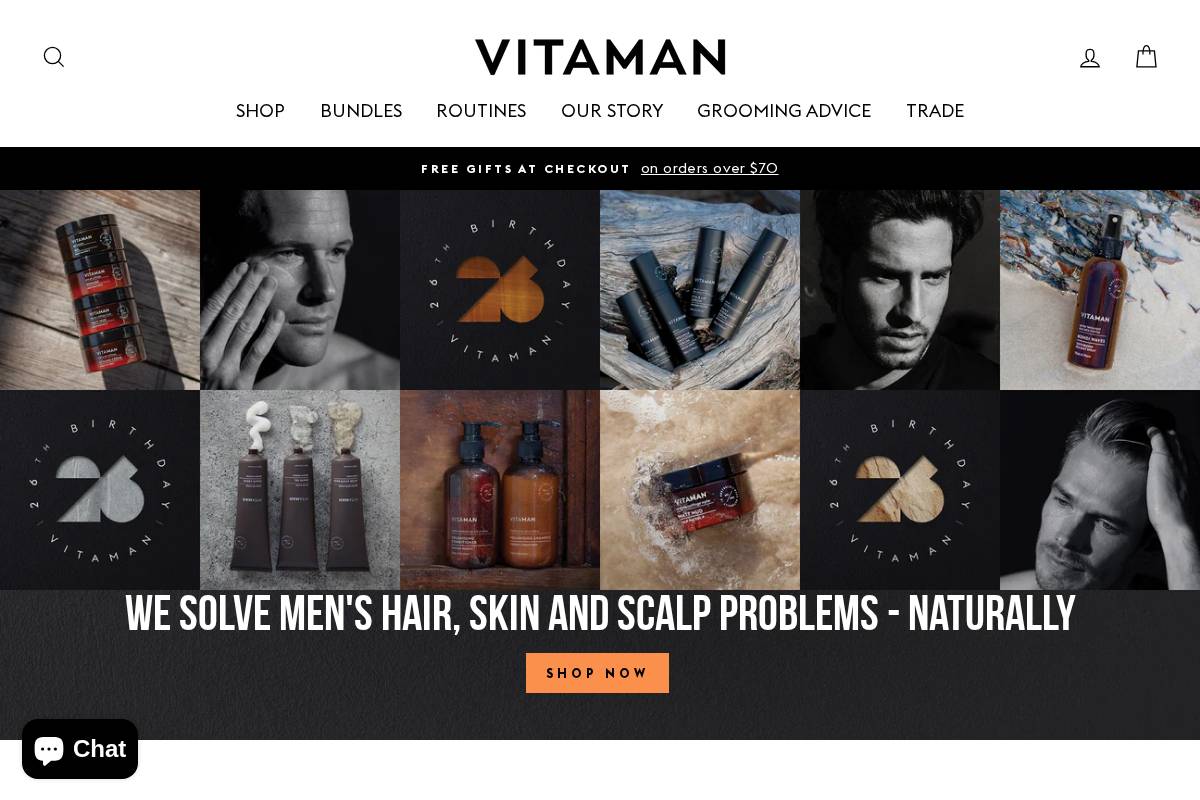 VITAMAN homepage screenshot
