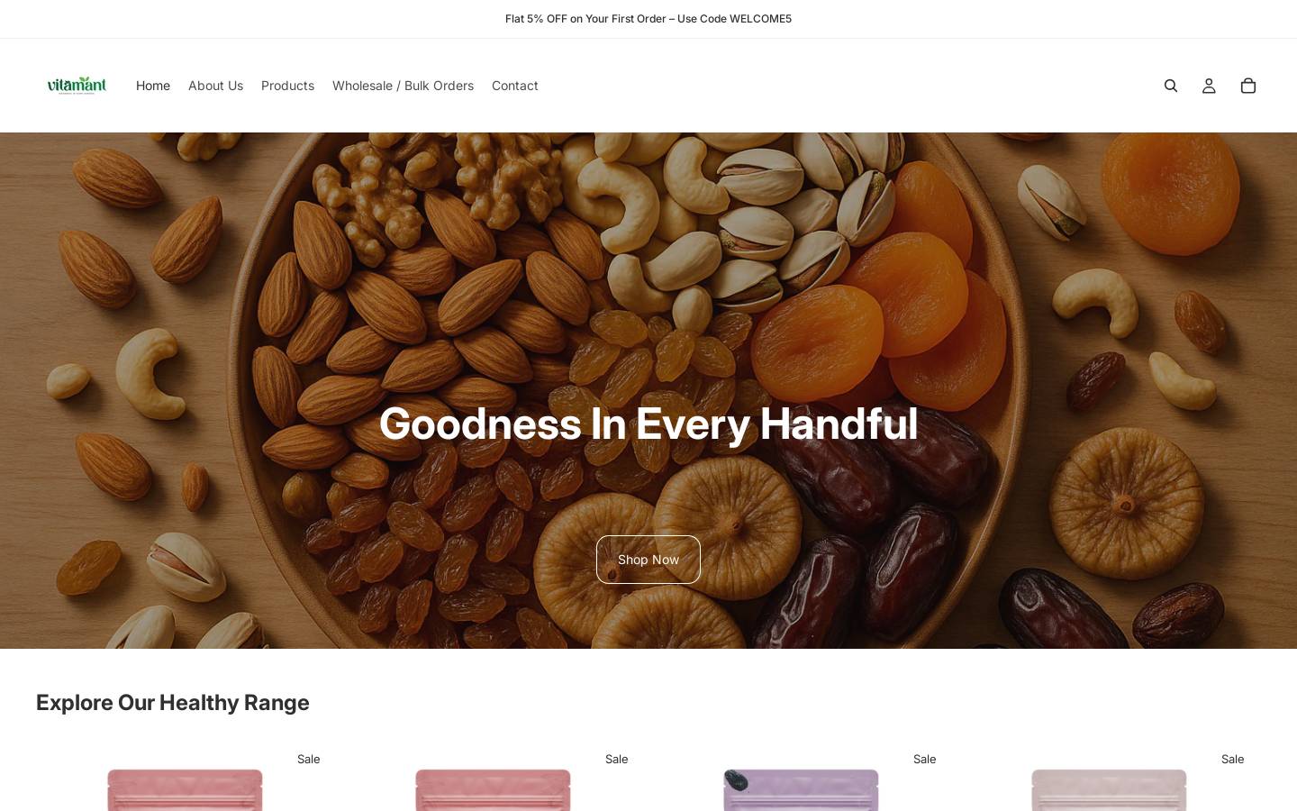 vitamant.com homepage screenshot