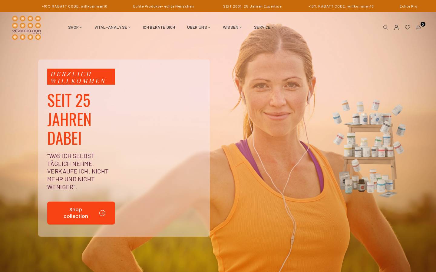 vitaminone.de homepage screenshot