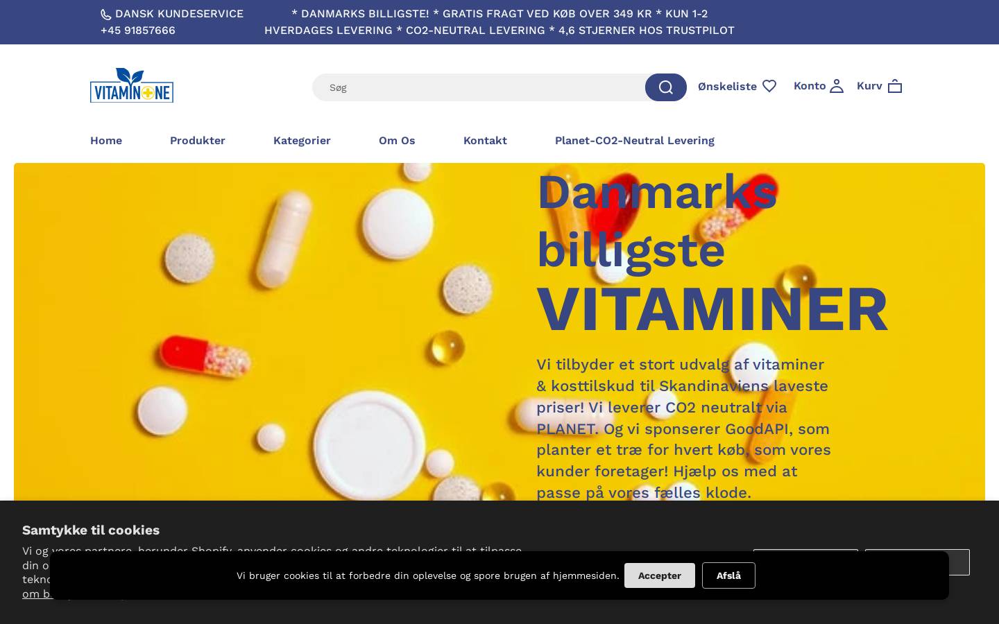 VItaminone.se homepage screenshot