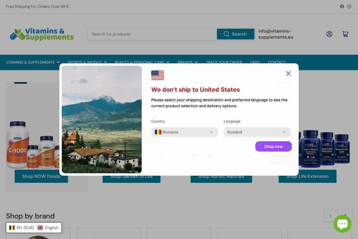 vitamins-supplements.eu homepage screenshot