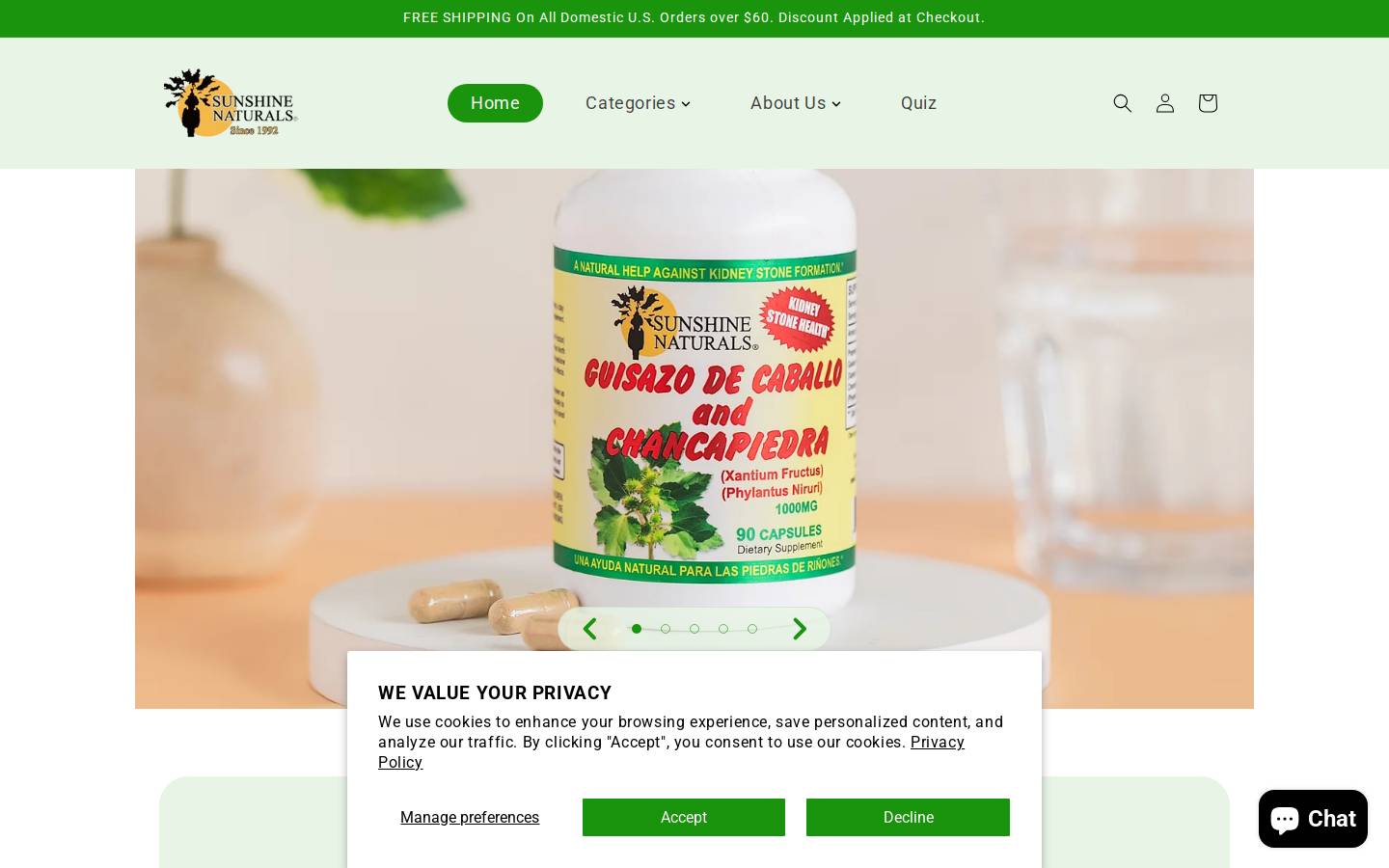 vitaminsla.com homepage screenshot