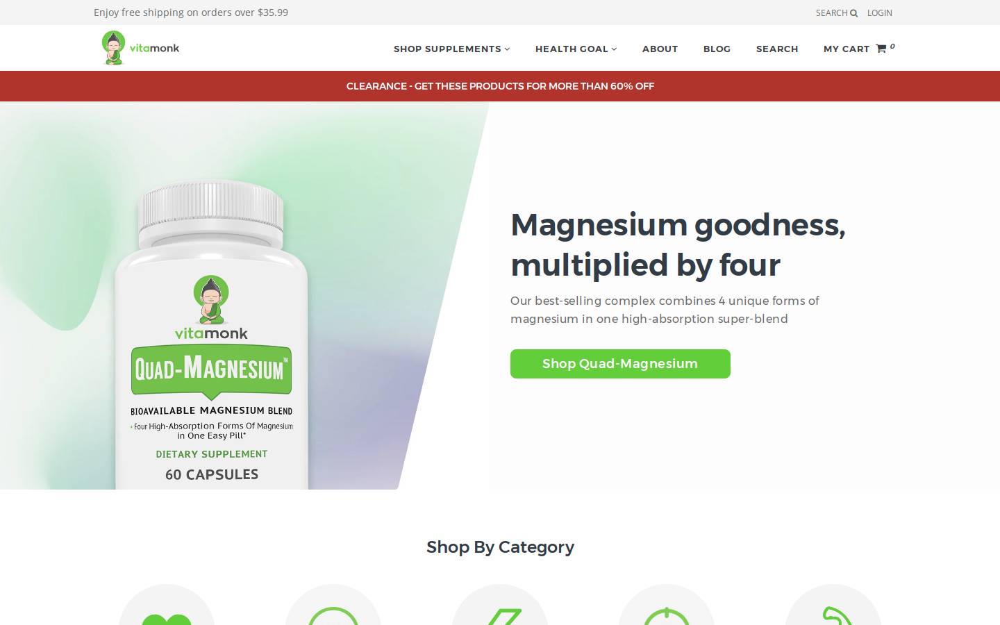vitamonk.com homepage screenshot