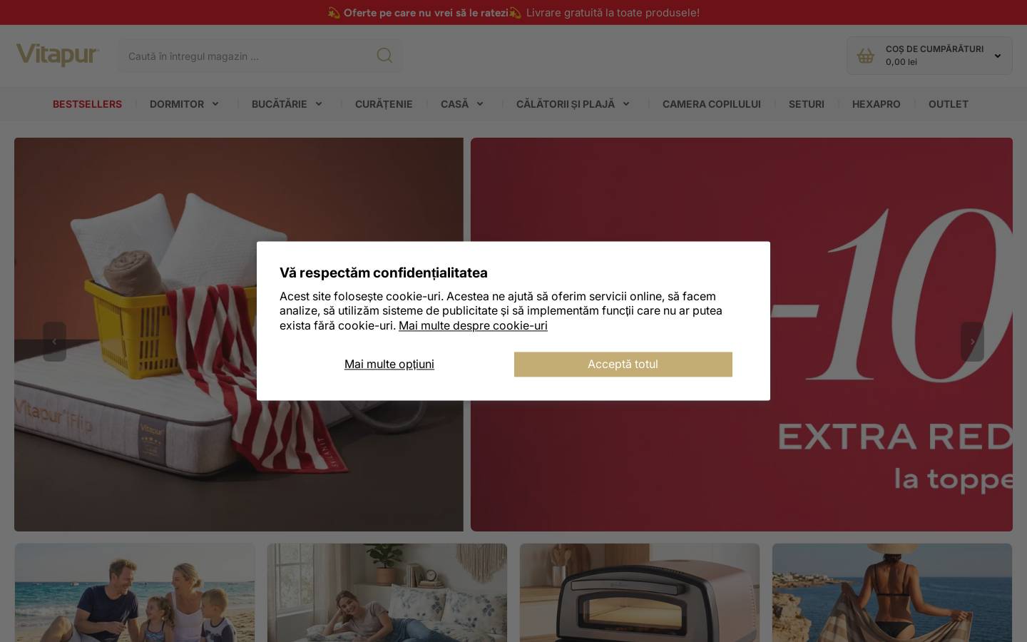 vitapur-home.ro homepage screenshot