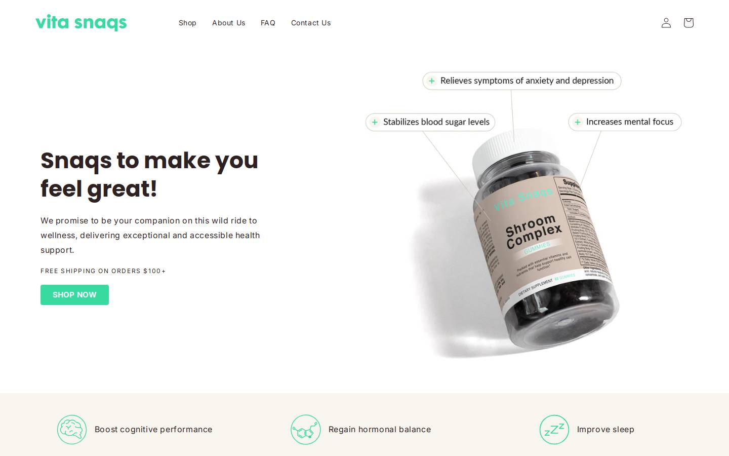 vitasnaqs.com homepage screenshot