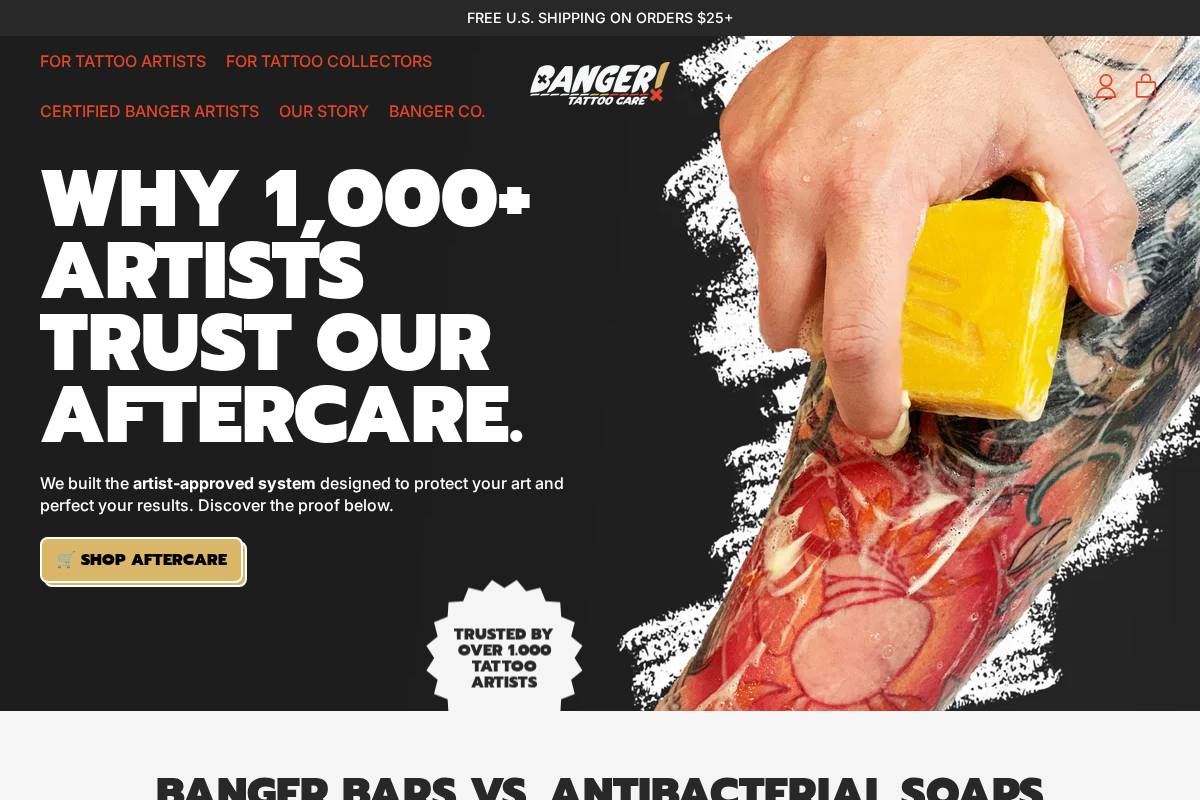 vitattoosoap.com homepage screenshot