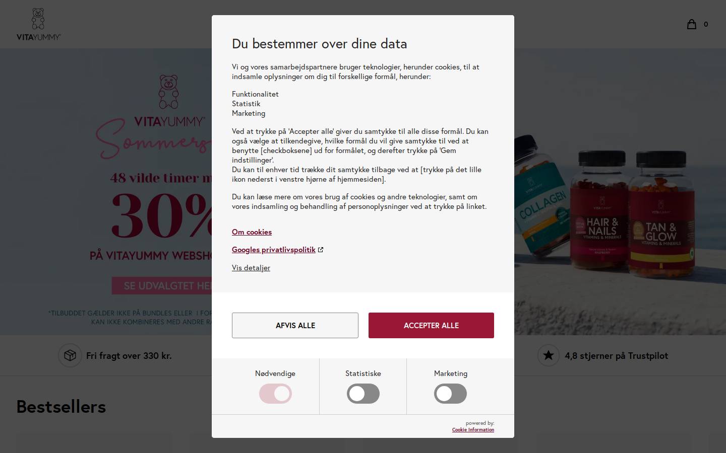 VitaYummy homepage screenshot