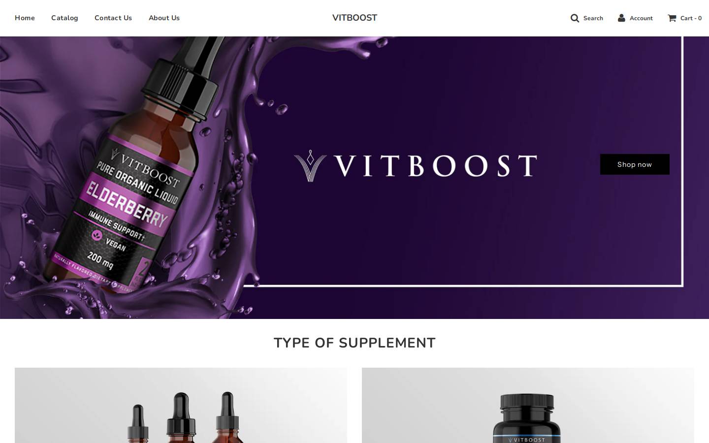 vitboosts.com homepage screenshot