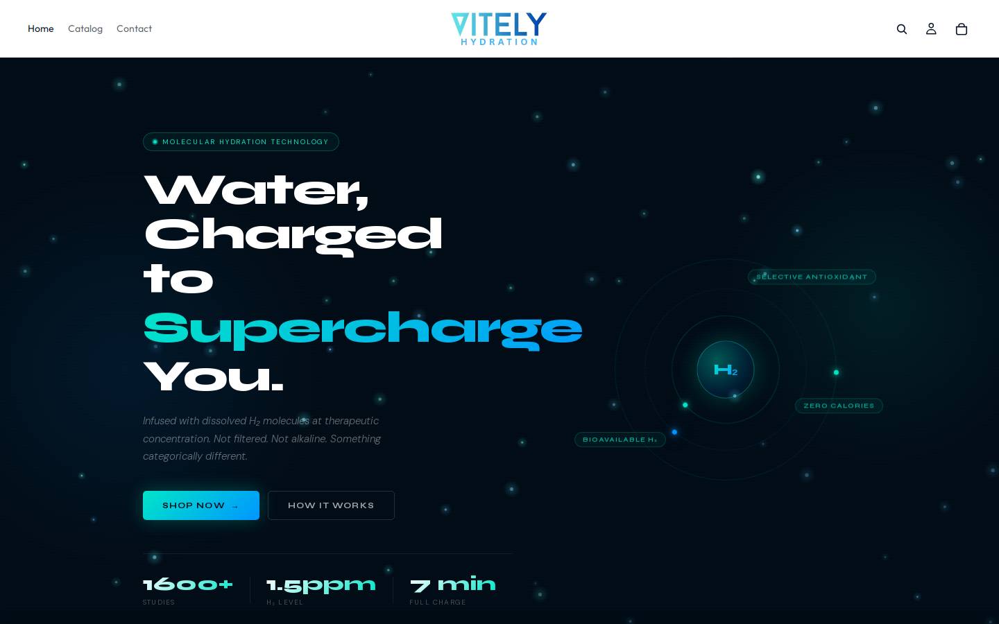vitelyhydration.com homepage screenshot