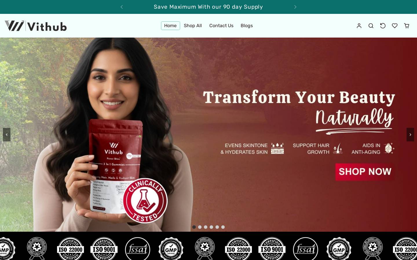 vithub.in homepage screenshot