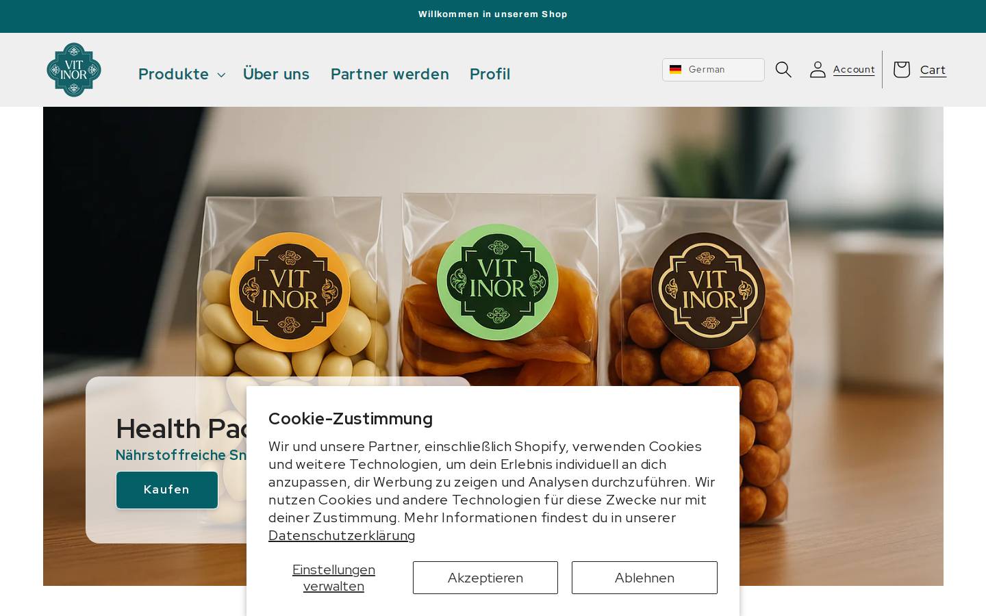 vitinor.com homepage screenshot