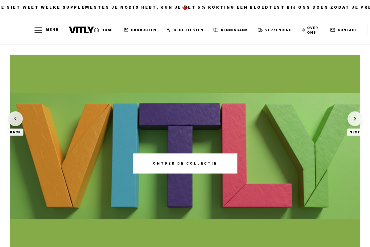 vitly.nl homepage screenshot
