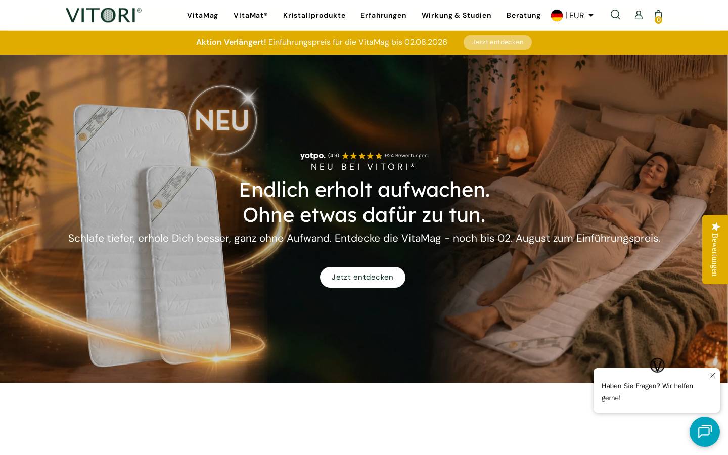 VITORI® Health GmbH homepage screenshot