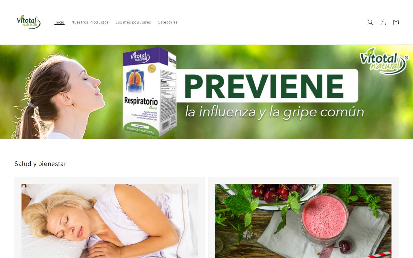 vitotal.com homepage screenshot