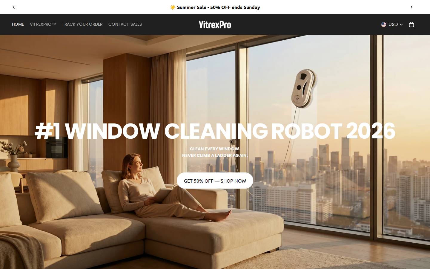 vitrexpro.com homepage screenshot