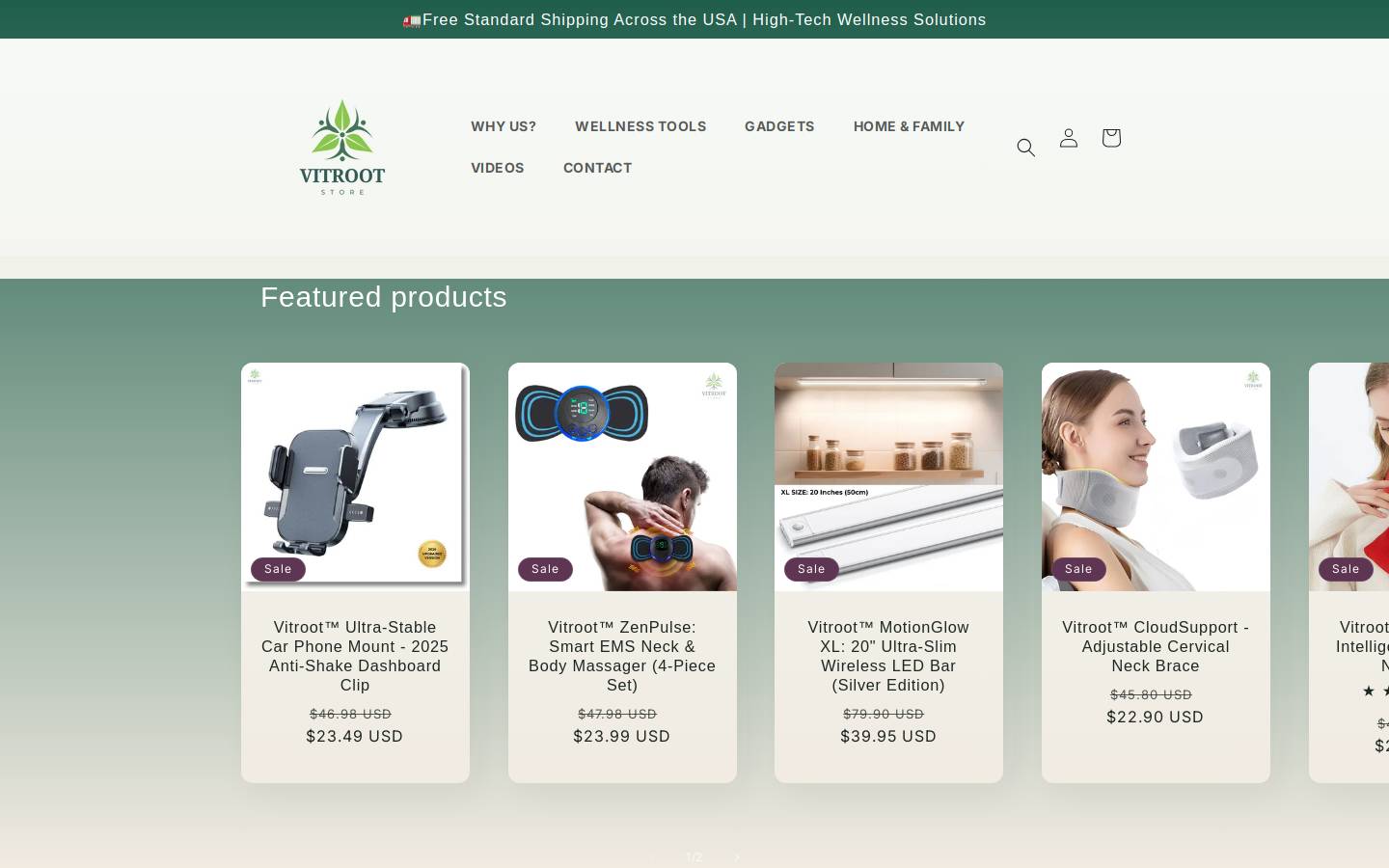vitroot.org homepage screenshot
