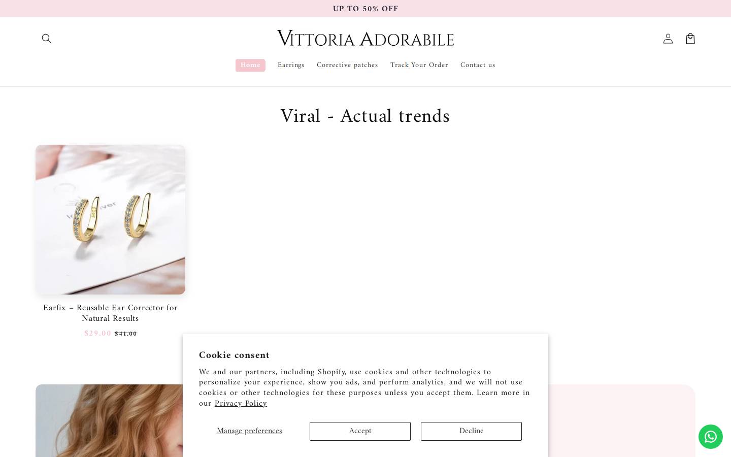 vittoriadorabile.com homepage screenshot