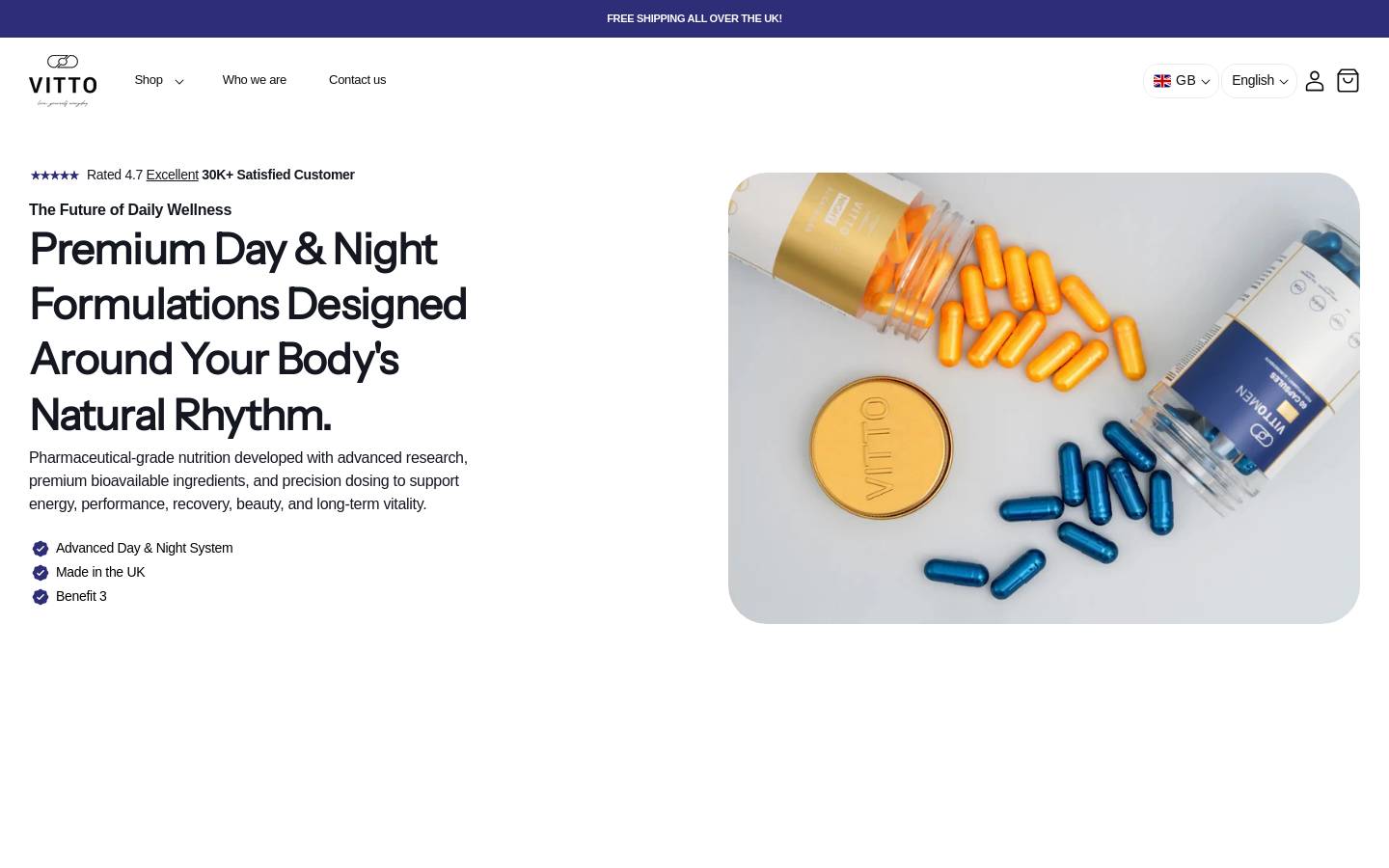 vittovitamins.com homepage screenshot