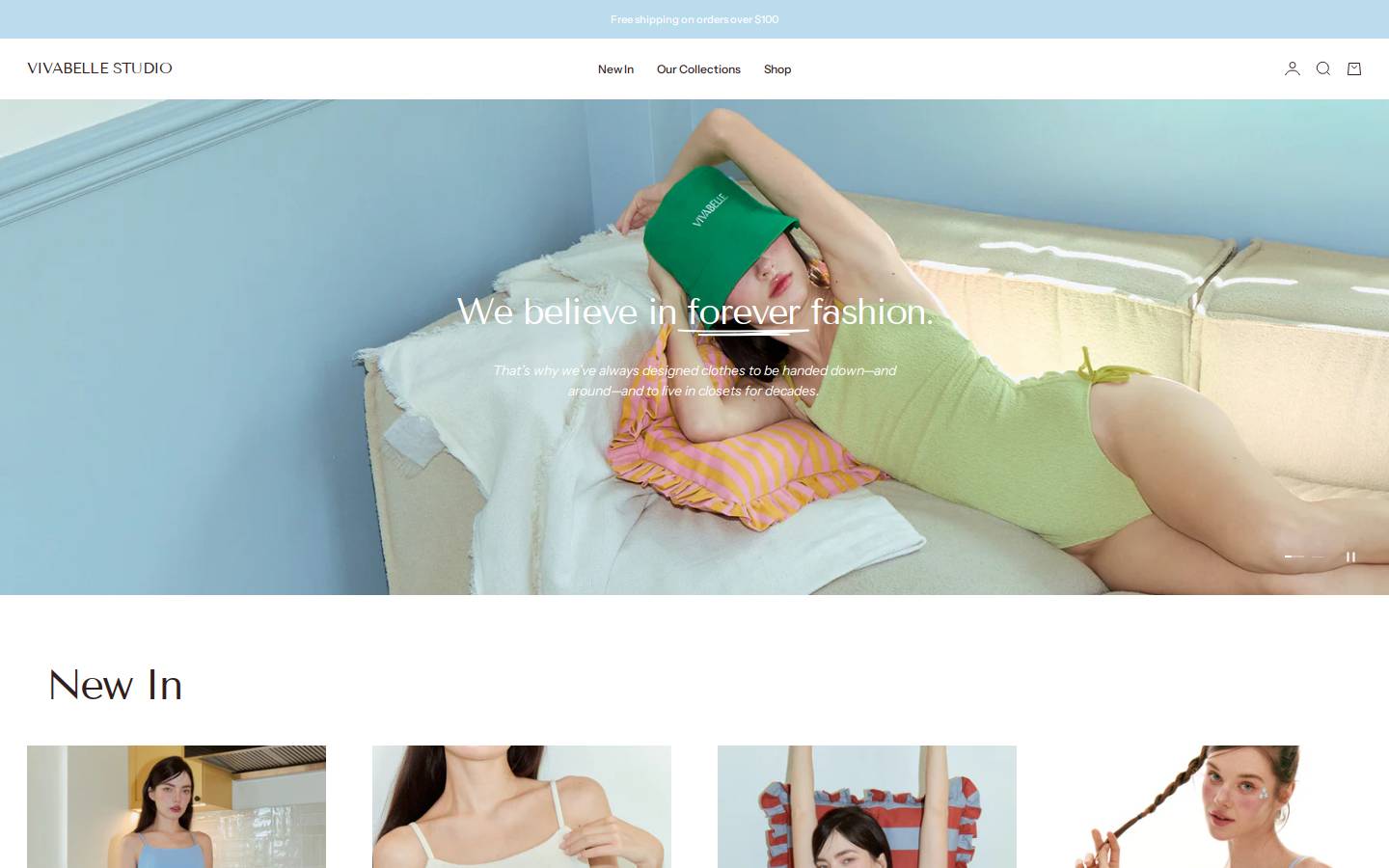 vivabellestudio.com homepage screenshot