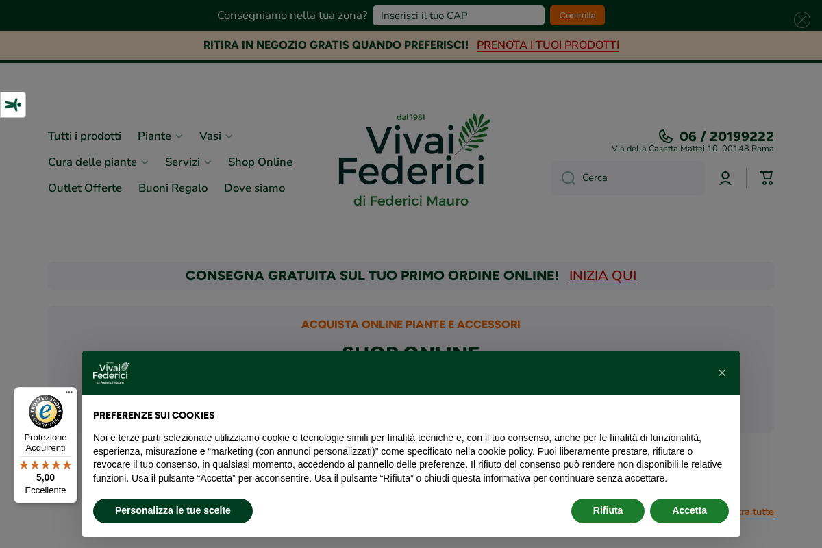 vivaifederici.it homepage screenshot