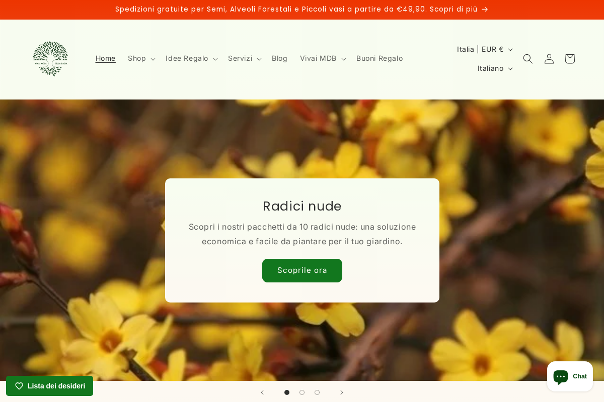 Vivai Mola della Badia homepage screenshot