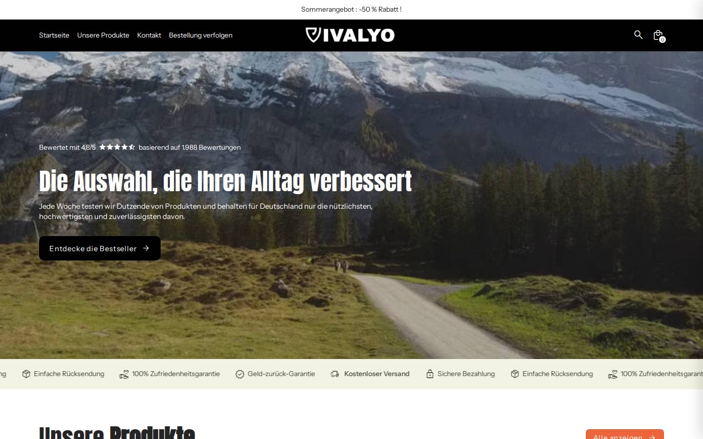 vivalyo.com homepage screenshot
