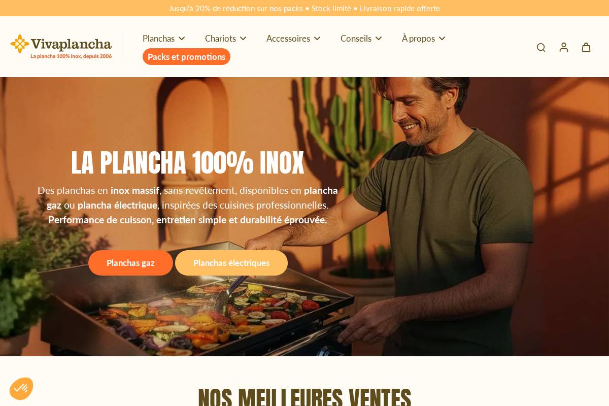 vivaplancha.com homepage screenshot